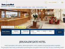 Tablet Screenshot of jerusalemgatehotel.com